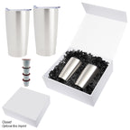 Himalayan Recycled Tumbler Gift Set, 20 oz - Silver - Coffee_Blank