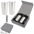Himalayan Recycled Tumbler Gift Set, 20 oz - Silver - Coffee_Blank