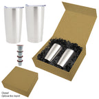 Himalayan Recycled Tumbler Gift Set, 20 oz - Silver - Coffee_Blank