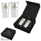 Himalayan Recycled Tumbler Gift Set, 20 oz - Silver - Silk Screen