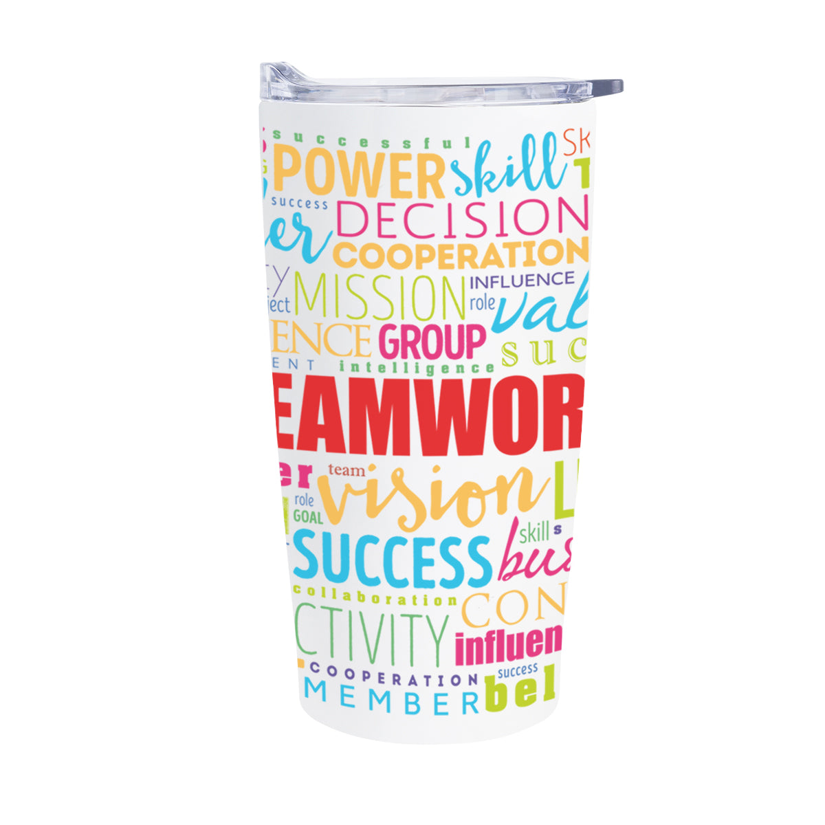 Himalayan Recycled Tumbler in Full Color, 20 oz - White - Wrap