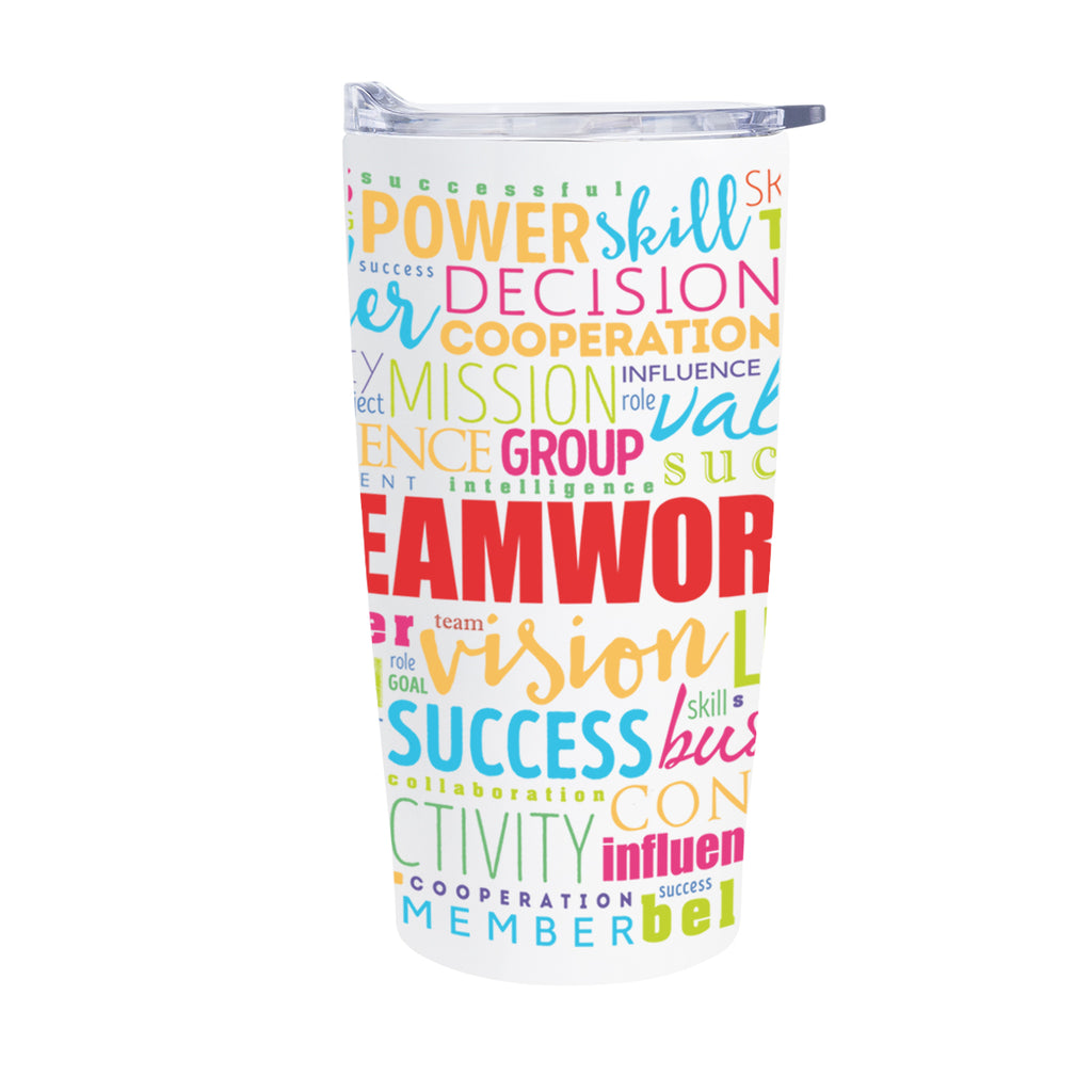 Himalayan Recycled Tumbler in Full Color, 20 oz - White - Wrap