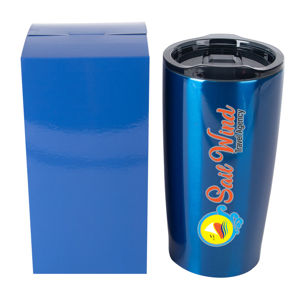 Himalayan Recycled Tumbler with a Matching Box, 20 oz - Blue - oversize_helix