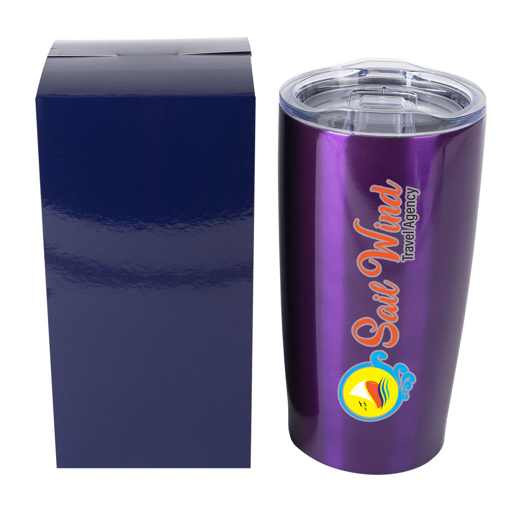 Himalayan Recycled Tumbler with a Matching Box, 20 oz - Purple - oversize_helix