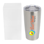 Himalayan Recycled Tumbler with a Matching Box, 20 oz - Silver - oversize_helix