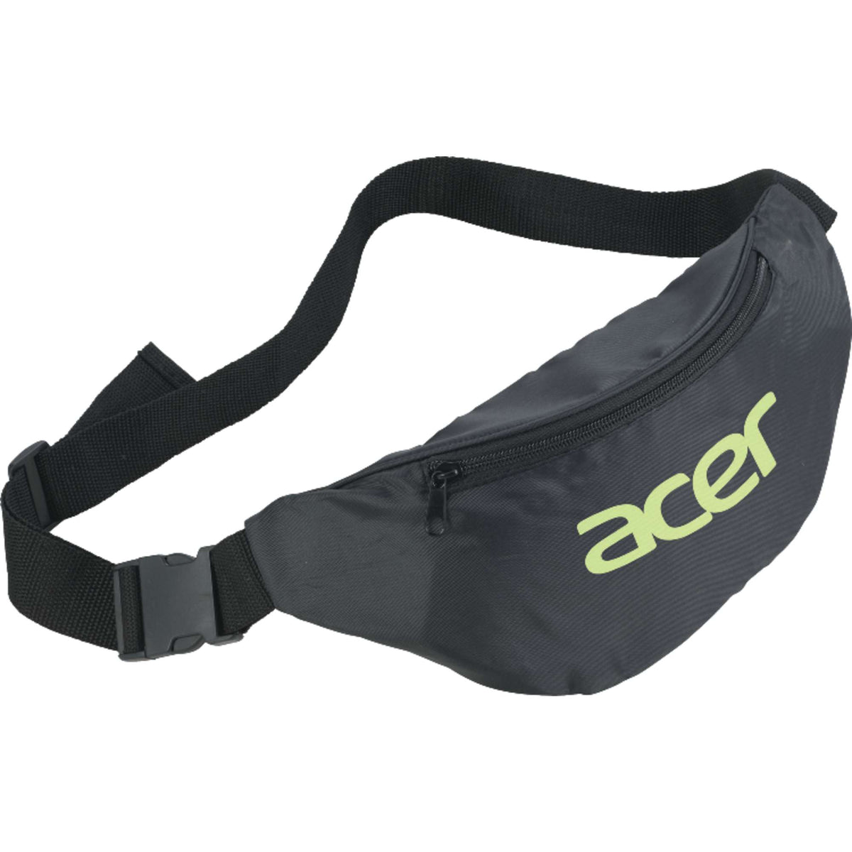 Hipster Fanny Pack in 210D Polyester - Black - Front