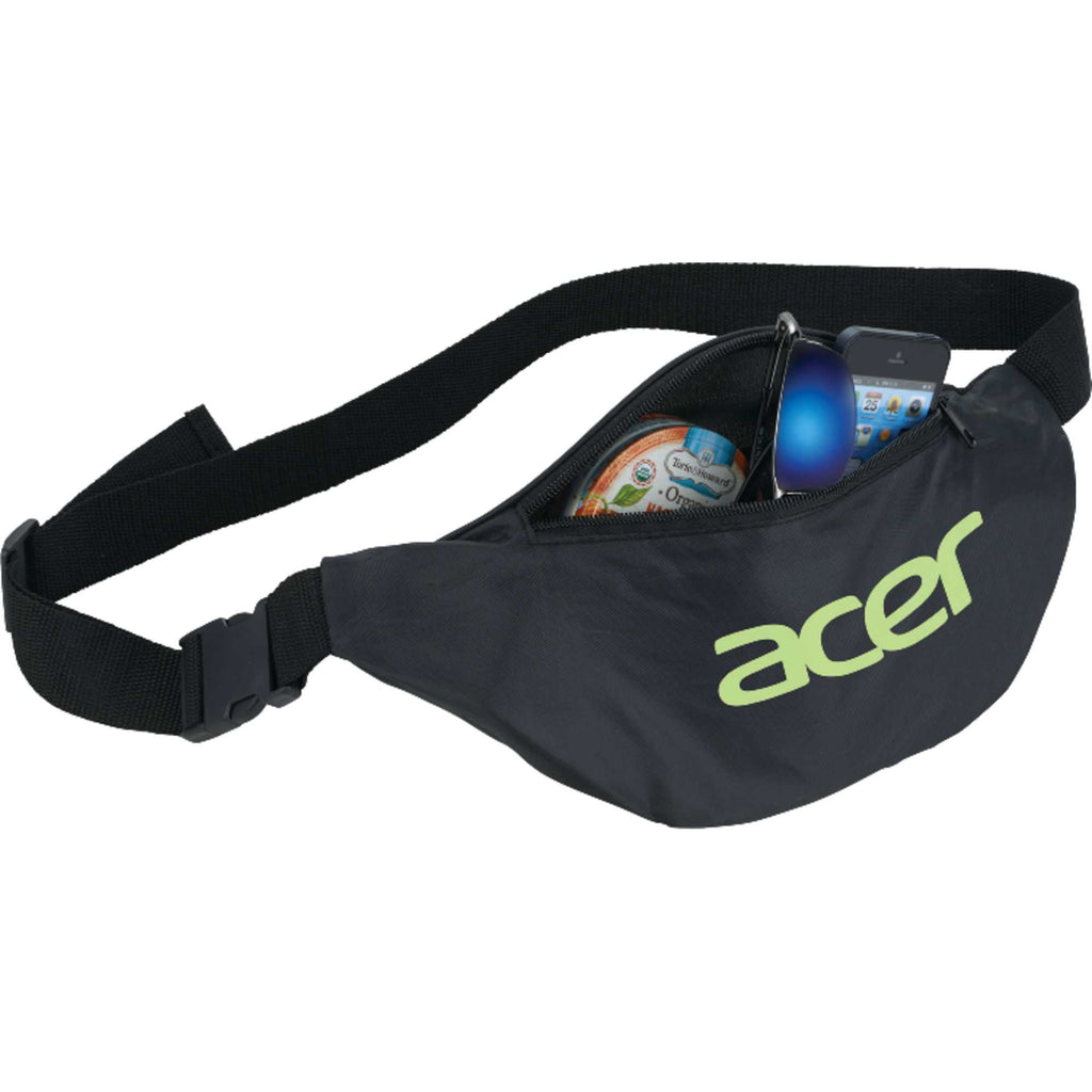 Hipster Fanny Pack in 210D Polyester - Black - Photo