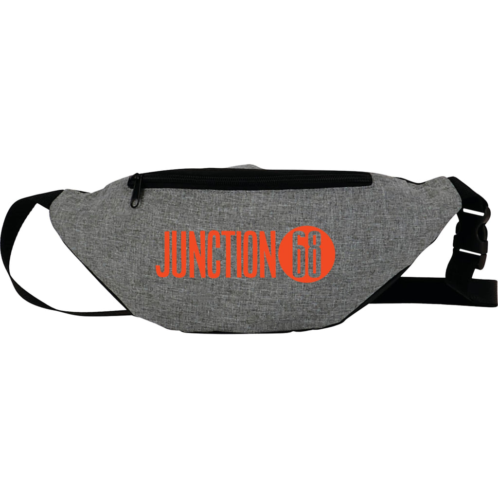Hipster Fanny Pack in 210D Polyester Full Color - Graphite - Front