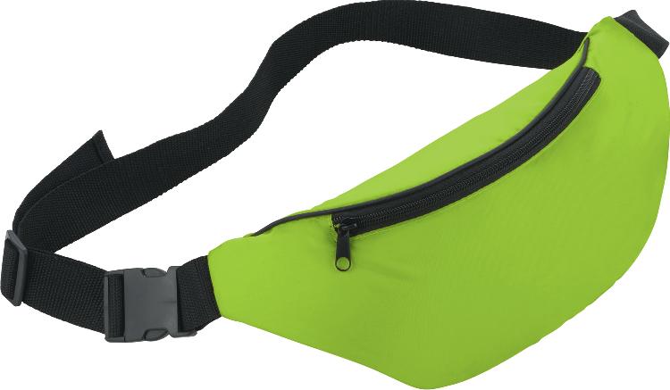 Hipster Fanny Pack in 210D Polyester Full Color - Lime - Front 2