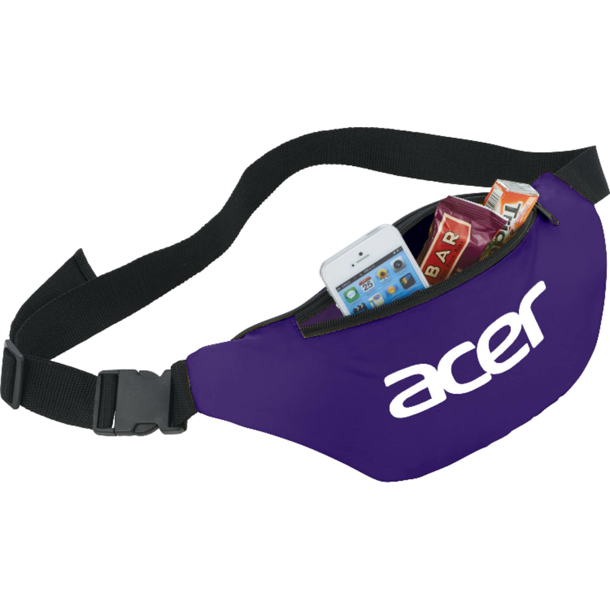 Hipster Fanny Pack in 210D Polyester Full Color - Purple - Photo