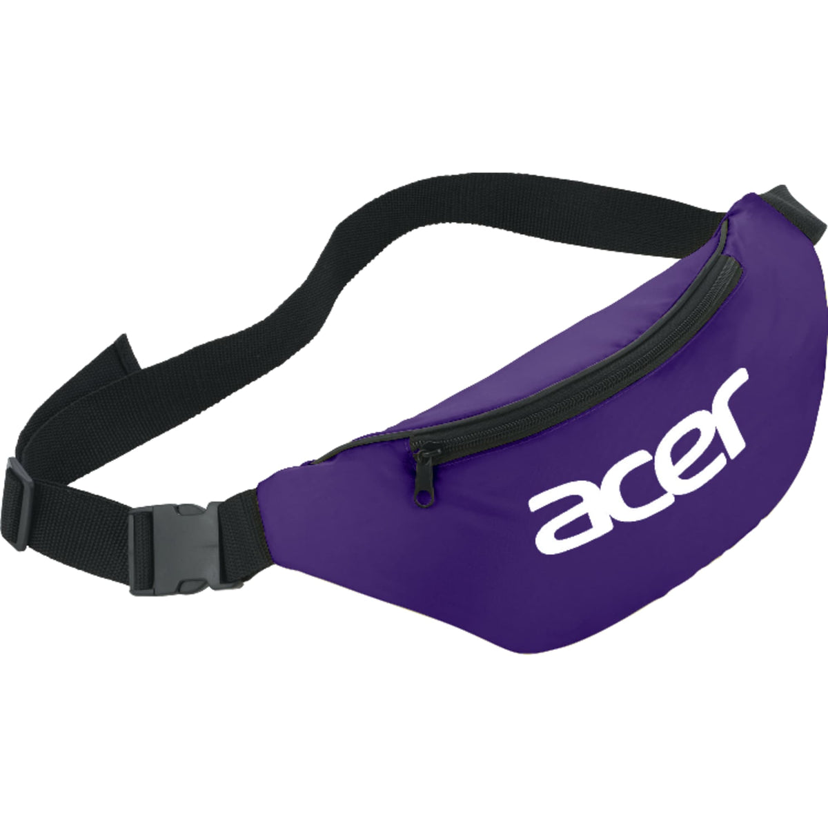 Hipster Fanny Pack in 210D Polyester - Purple - Front