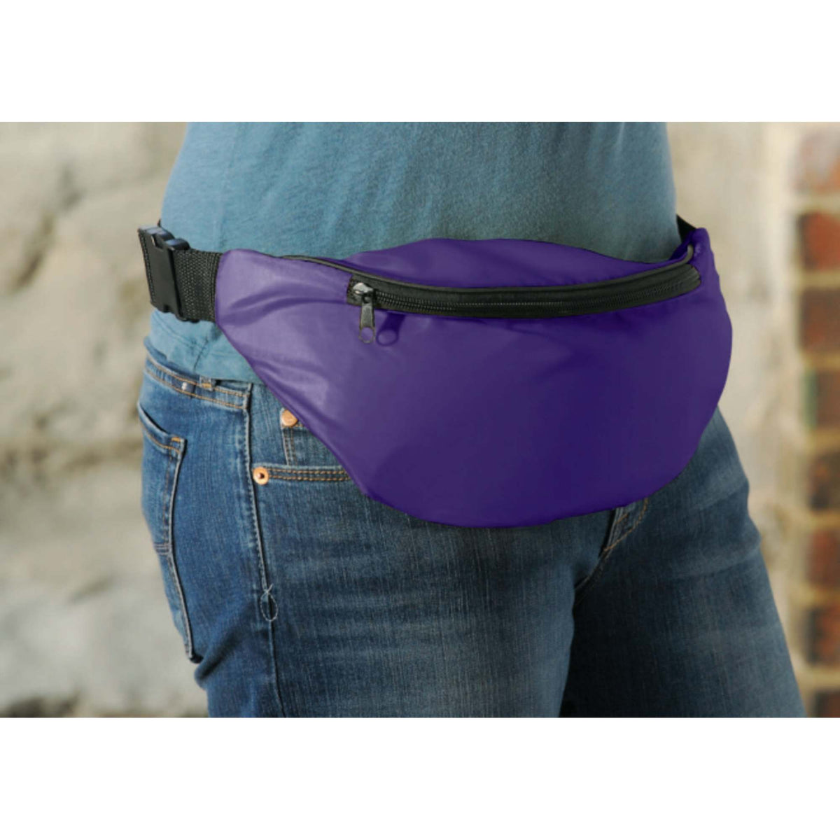 Hipster Fanny Pack in 210D Polyester - Purple - Photo 3