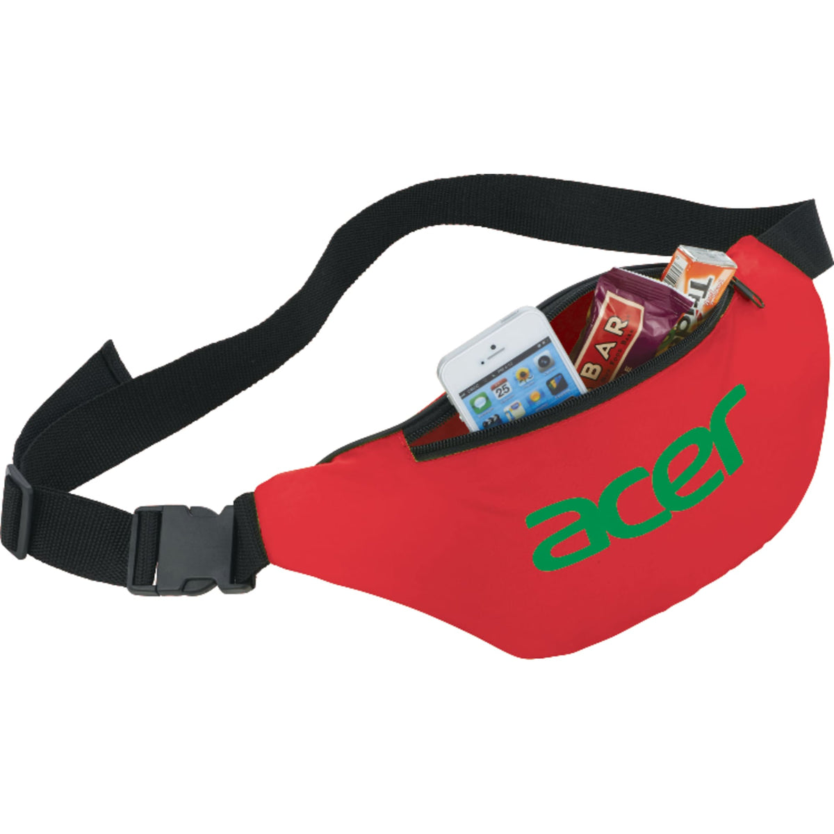 Hipster Fanny Pack in 210D Polyester - Red - Photo