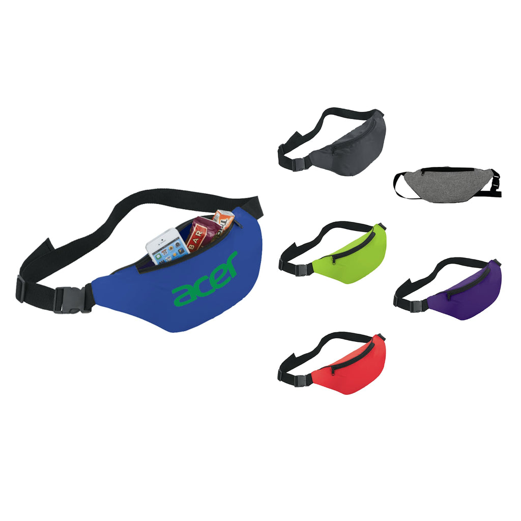 Hipster Fanny Pack in 210D Polyester - Royal - Front Group
