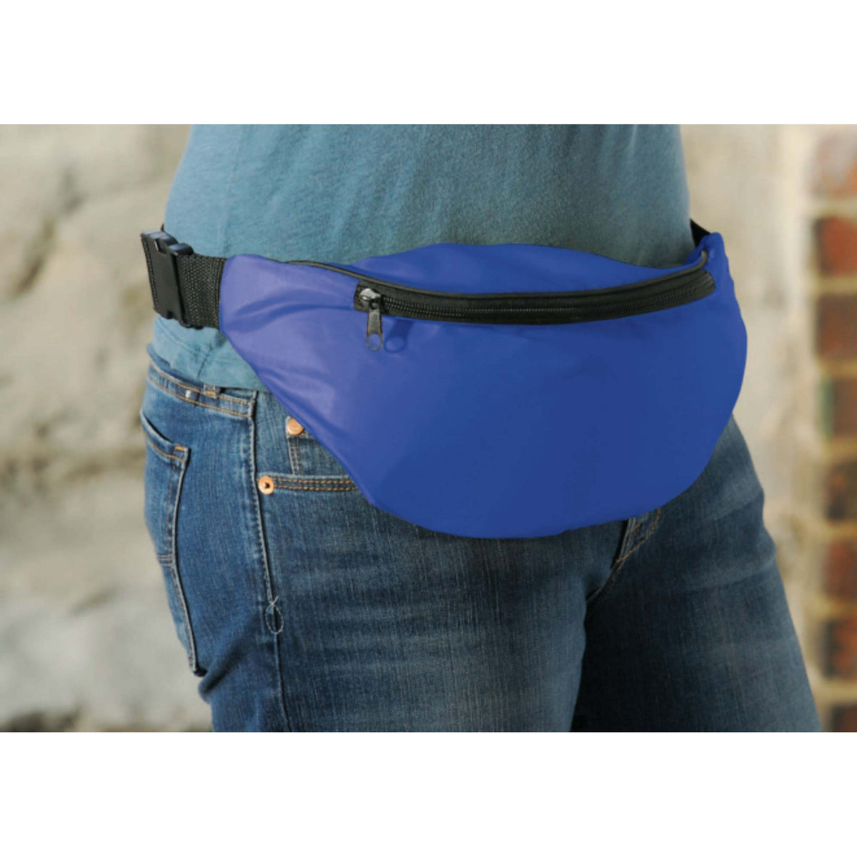 Hipster Fanny Pack in 210D Polyester - Royal - Photo 3