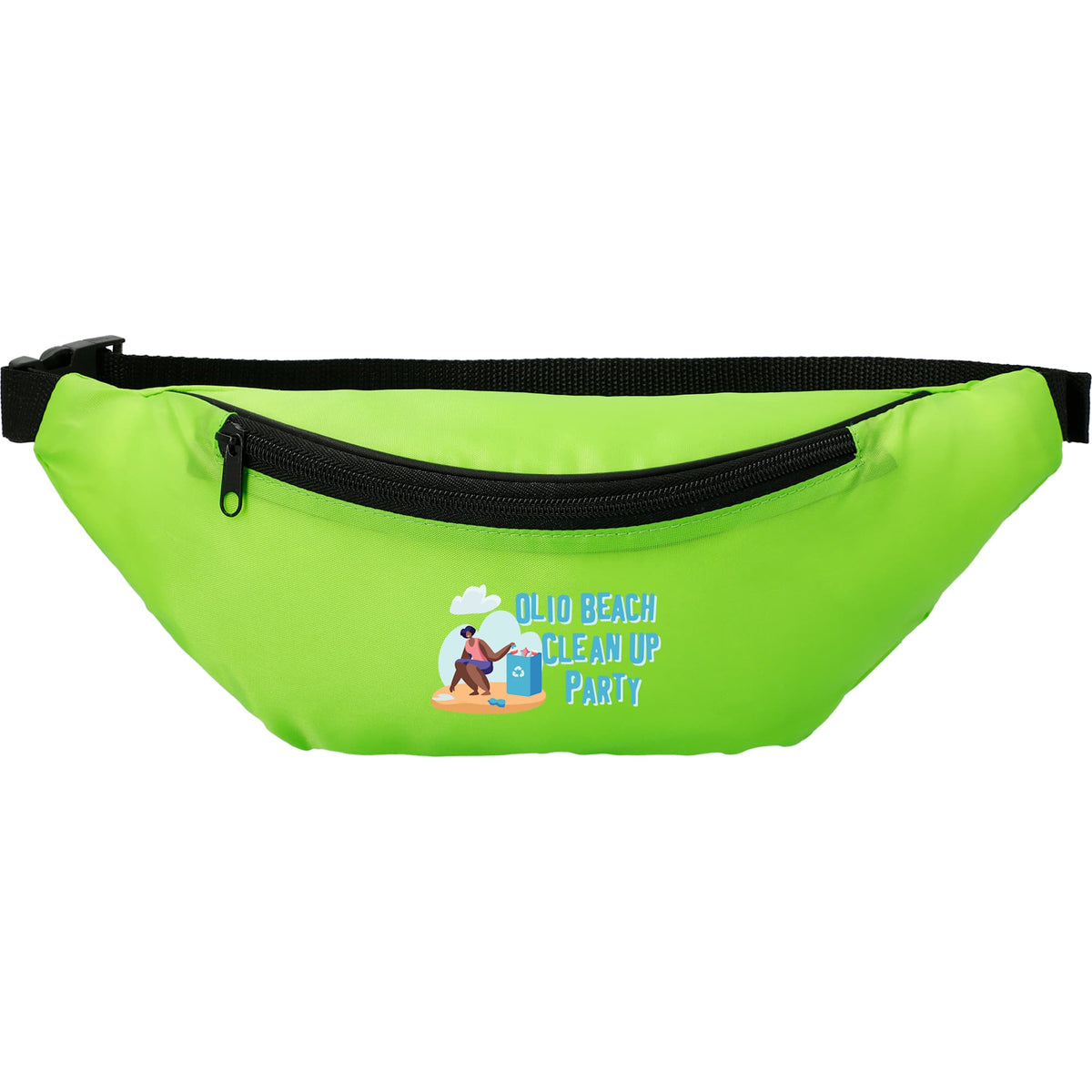 Hipster Fanny Pack in Recycled Polyester Full Color - Lime - Front