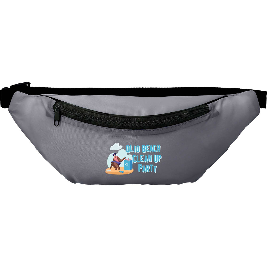 Hipster Fanny Pack in Recycled Polyester - Gray - Front