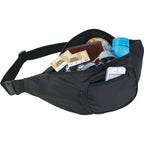 Hipster Fanny Pack with Three Zip Pockets Full Color - Black - Photo 3