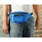 Hipster Fanny Pack with Three Zip Pockets Full Color - Royal - Photo 3