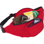 Hipster Fanny Pack with Three Zip Pockets - Red - Photo 2