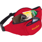 Hipster Fanny Pack with Three Zip Pockets - Red - Photo