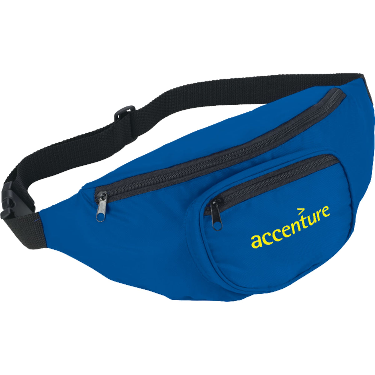 Hipster Fanny Pack with Three Zip Pockets - Royal - Photo