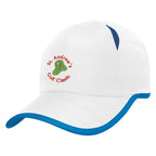 Hit-Dry Cap with Contrast Trim - White With Blue - Embroidery