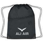 Hit Sports Pack with a Front Zipper, Recycled - Black - Silk Screen