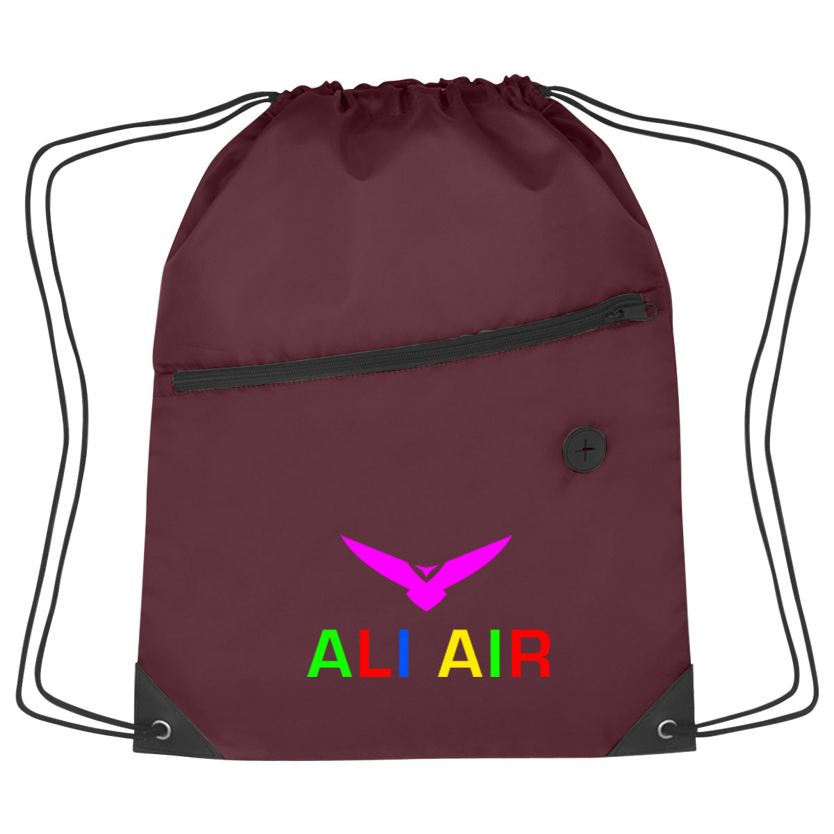 Hit Sports Pack with a Front Zipper, Recycled - Maroon - Colorbrite