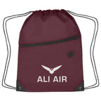 Hit Sports Pack with a Front Zipper, Recycled - Maroon - Silk Screen