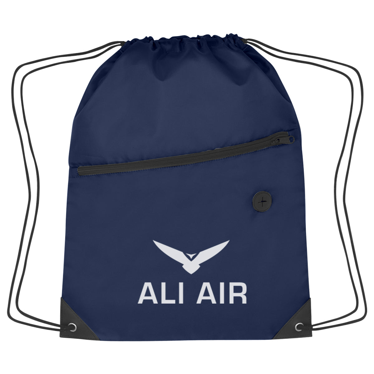 Hit Sports Pack with a Front Zipper, Recycled - Navy - Silk Screen