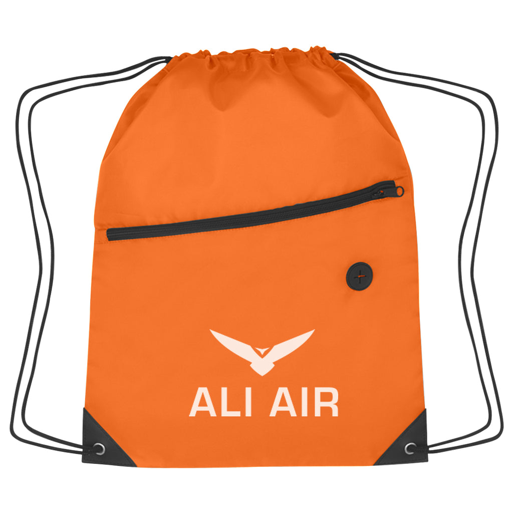 Hit Sports Pack with a Front Zipper, Recycled - Orange - Silk Screen