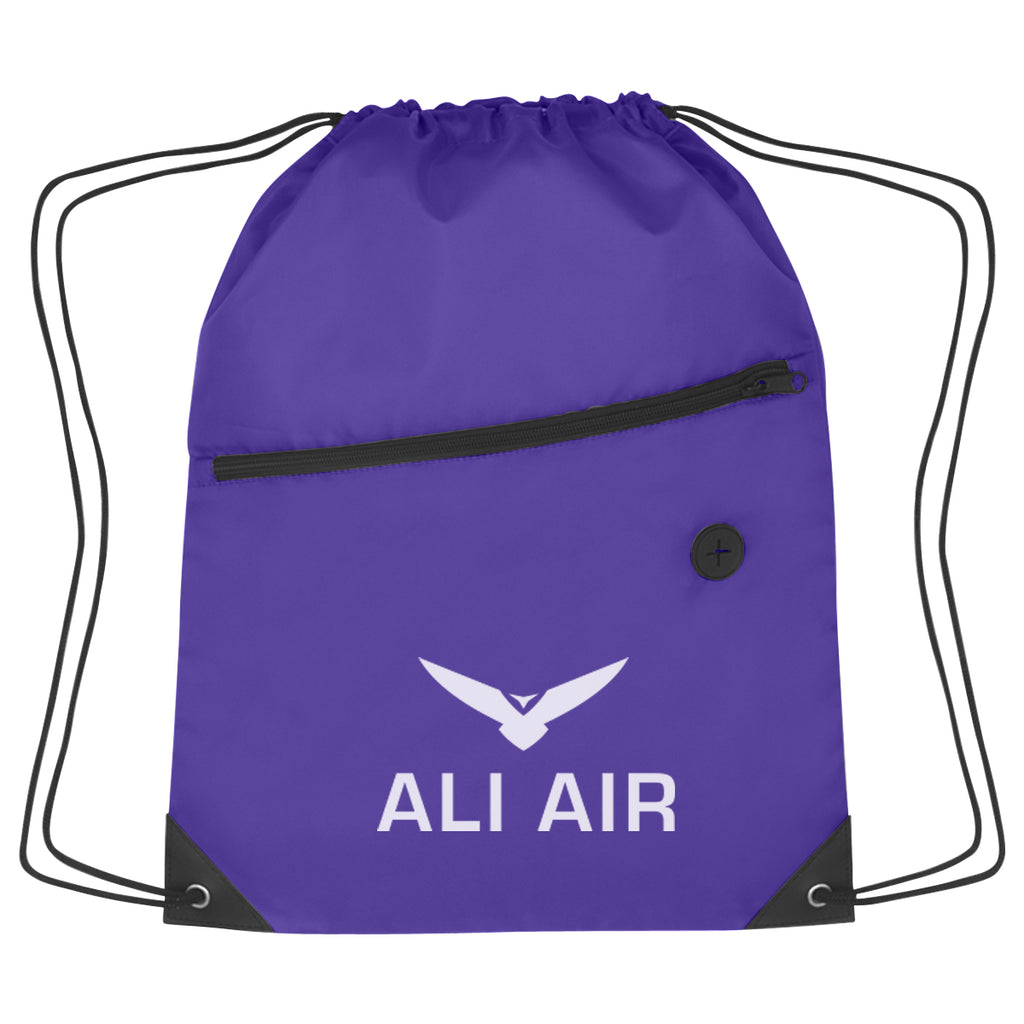 Hit Sports Pack with a Front Zipper, Recycled - Purple - Silk Screen