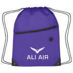 Hit Sports Pack with a Front Zipper, Recycled - Purple - Silk Screen