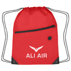 Hit Sports Pack with a Front Zipper, Recycled - Red - Silk Screen