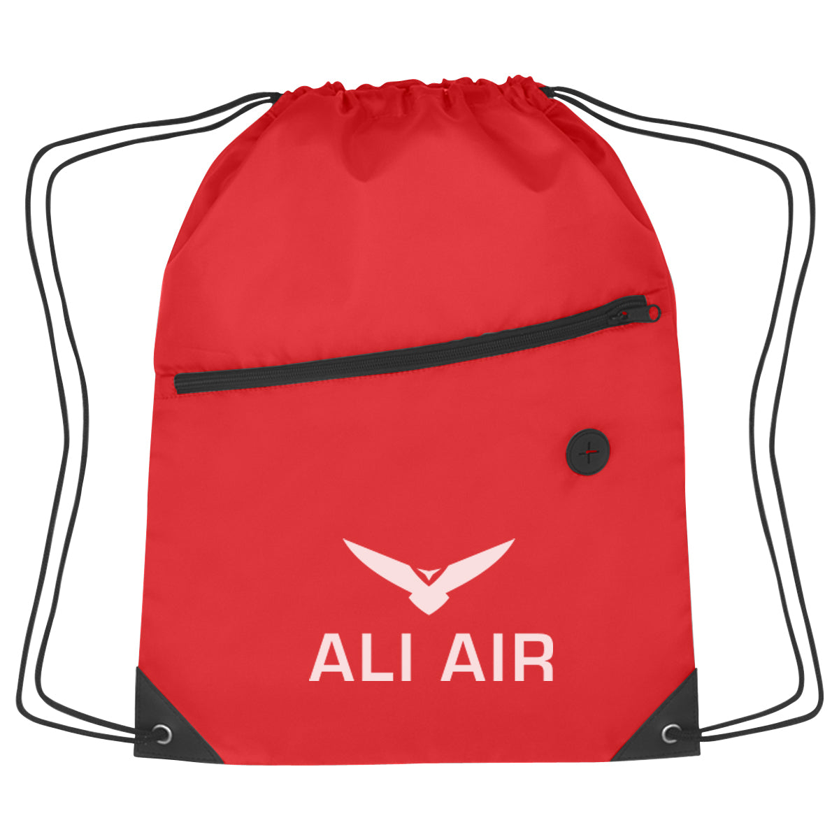Hit Sports Pack with a Front Zipper, Recycled - Red - Silk Screen