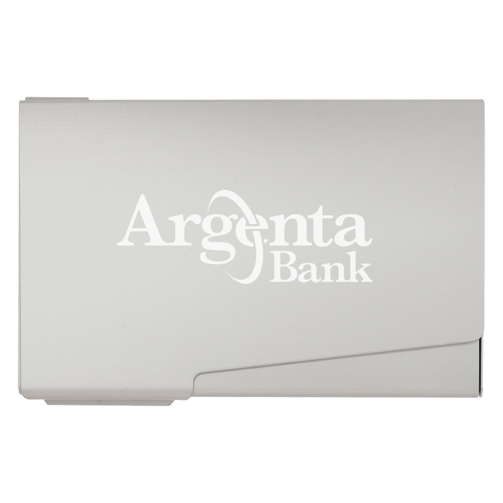 Holder for Business Cards - Silver - Laser Engraving