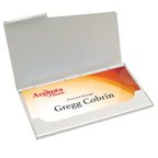 Holder for Business Cards - Silver - Open