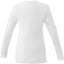 Holt Heathered Long Sleeve Crew Tee for Women Embroidery - White - Back Flat