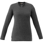 Holt Heathered Long Sleeve Crew Tee for Women Transfer - Heather Dark Charcoal - Front