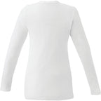 Holt Heathered Long Sleeve Crew Tee for Women Transfer - White - Back Flat