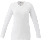 Holt Heathered Long Sleeve Crew Tee for Women Transfer - White - Front