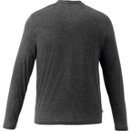 Holt Long Sleeve Crew Neck Tee for Men Sublimation - Heather Dark Charcoal - Back Flat