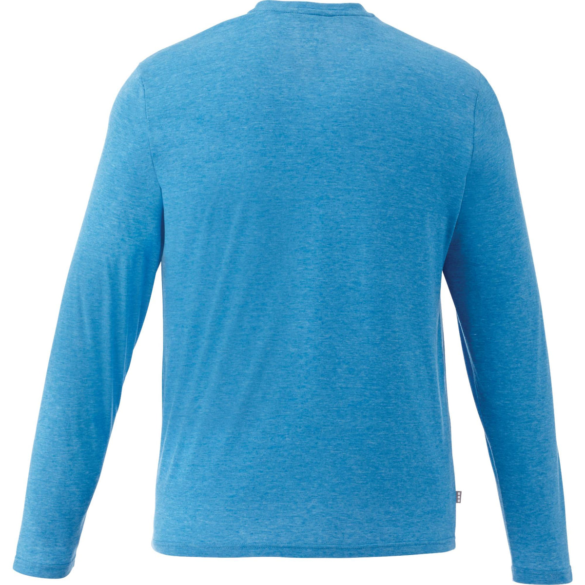 Holt Long Sleeve Crew Neck Tee for Men Sublimation - Olympic Blue Heather - Back Flat