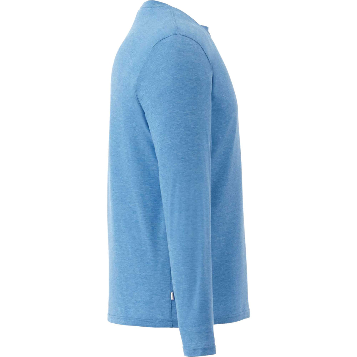 Holt Long Sleeve Crew Neck Tee for Men Sublimation - Olympic Blue Heather - Right Side
