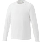 Holt Long Sleeve Crew Neck Tee for Men Sublimation - White - Front Flat