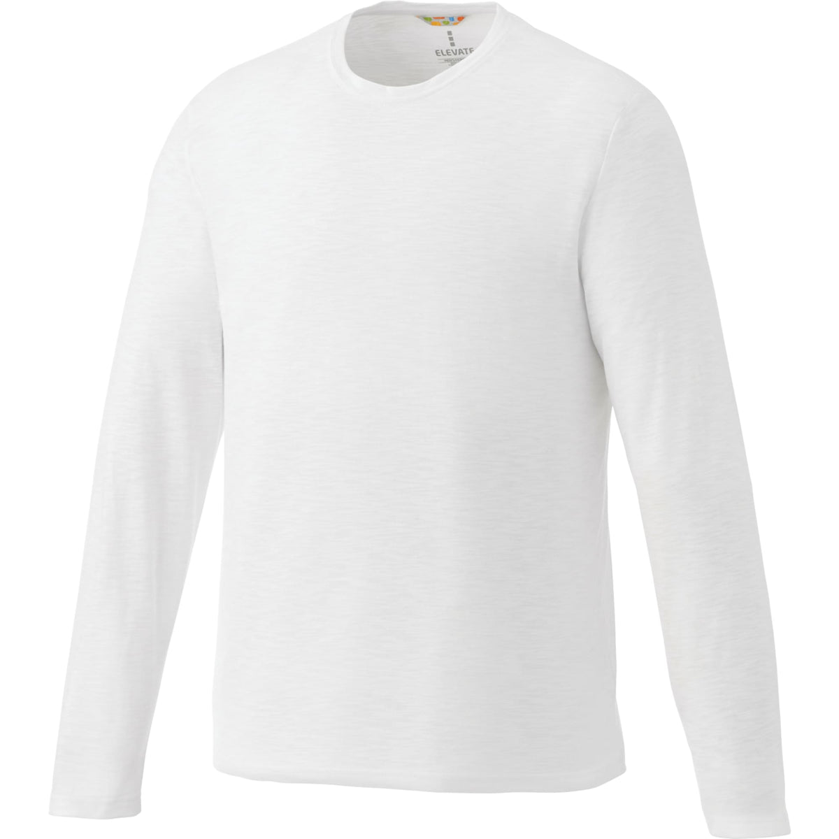 Holt Long Sleeve Crew Neck Tee for Men Sublimation - White - Front Flat