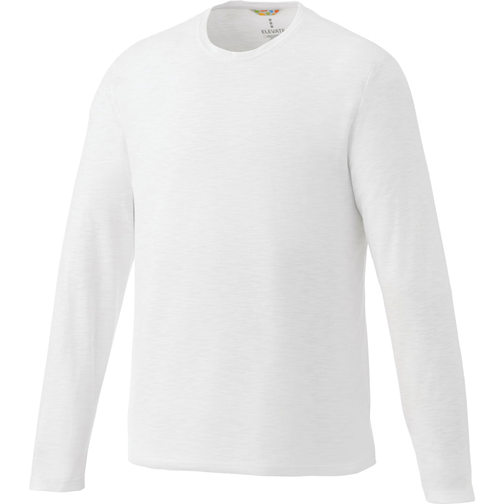 Holt Long Sleeve Crew Neck Tee for Men Transfer - White - Front Flat
