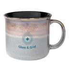 Horizon Glazed Campfire Mug, 15 oz Laser Engraving - Gray - Ceramic