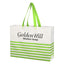 Horizontal Stripe Recycled Tote Bag, Non-Woven - Silk Screen